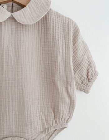 beige - body avec col roma