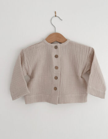 beige - blouse button