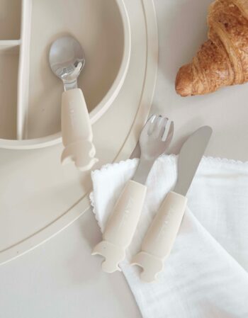 oyster beige - set de couverts en acier inoxydable