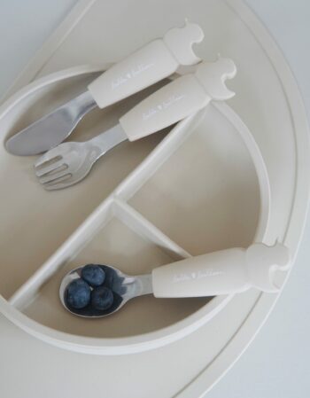 oyster beige - set de couverts en acier inoxydable