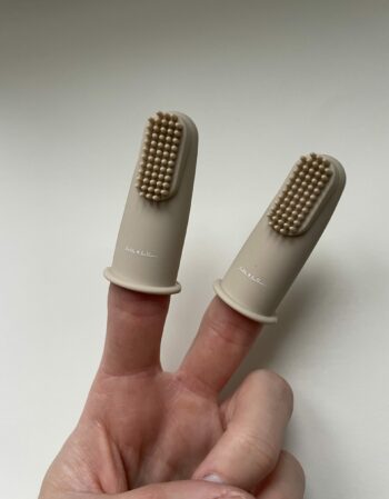 oyster beige - brosses à dents à doigt (pack de 2)