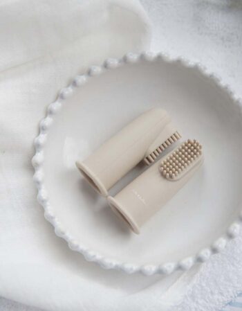 oyster beige - brosses à dents à doigt (pack de 2)