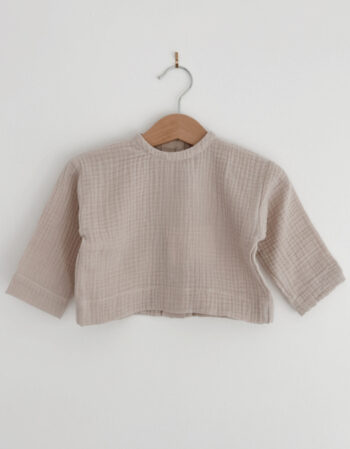 beige - blouse button