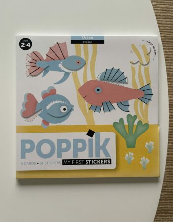 6 cartes + 96 stickers - l’océan