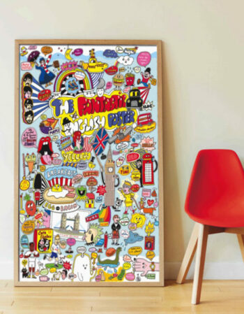 Poster en stickers - 100% anglais