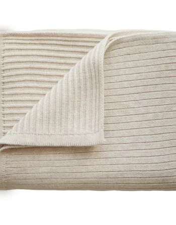 beige - couverture côtelée