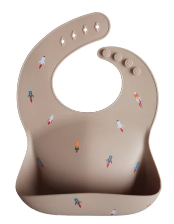 rocket ship - bavoir en silicone