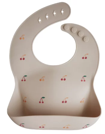cherries - bavoir en silicone