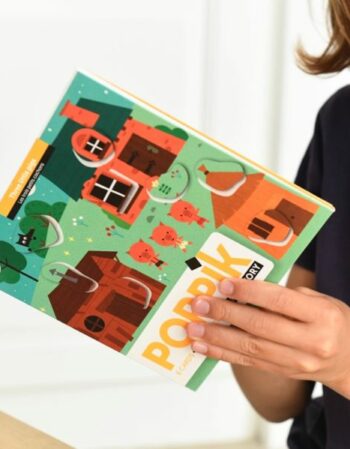6 cartes + 70 stickers - les 3 petits cochons