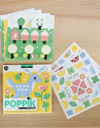 6 cartes + 96 stickers - la foret