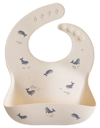 whales - bavoir en silicone
