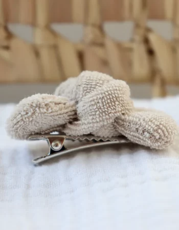 Pince à cheveux Abby - éponge beige