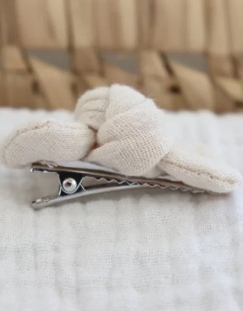 Pince à cheveux Abby - gaze crème