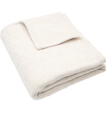 Grain Knit Oatmeal/velvet - couverture