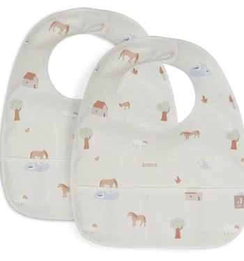 farm - pack de 2 bavoirs imperméables