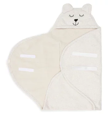 Oatmeal - Couverture portefeuille Bear bouclé