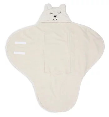 Oatmeal - Couverture portefeuille Bear bouclé