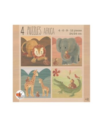 Puzzle - 4 animaux d'Afrique