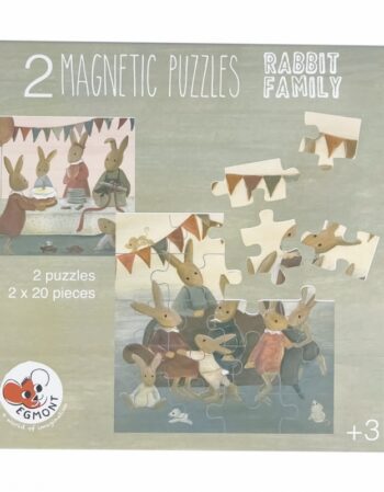 Puzzle magnétique - famille lapin