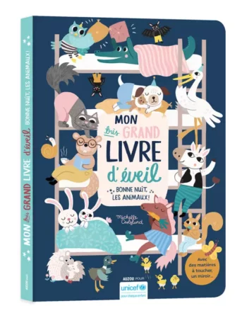 livre - mon très grand livre d'éveil bonne nuit les animaux