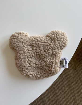 Bouillotte ours moumoute beige