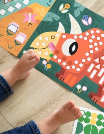 Poster créatif + 520 stickers - dinosaures