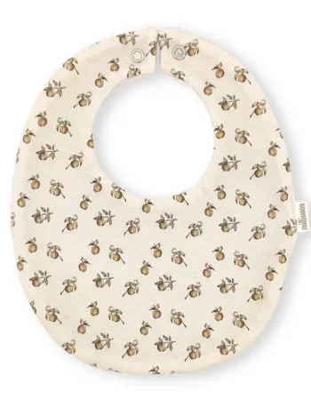 bavoir maille de coton bio - pêche beige