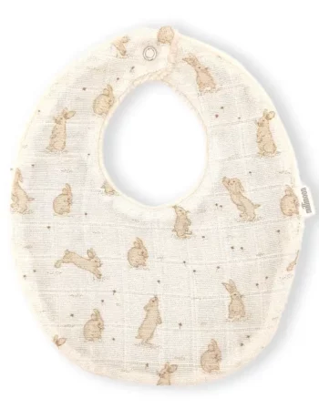 bavoir gaze bio - lapin