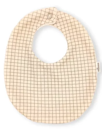 bavoir maille coton bio - petit carreau