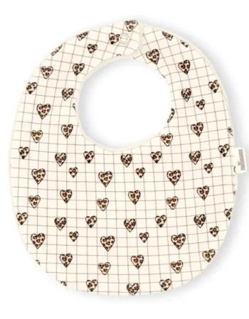 bavoir maille coton bio - carreau coeur graou
