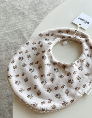 bavoir maille de coton bio - pêche beige