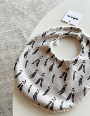 bavoir maille de coton bio - petit pois