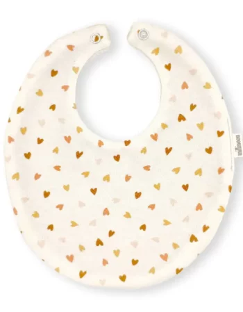 bavoir maille de coton bio - coeur