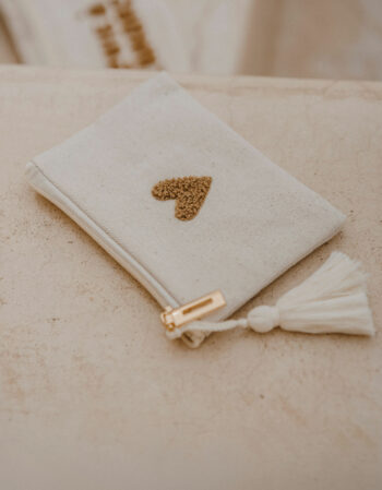 Porte-monnaie love - beige