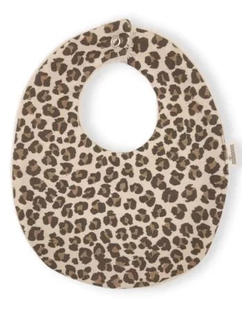 bavoir maille coton bio - graou leopard