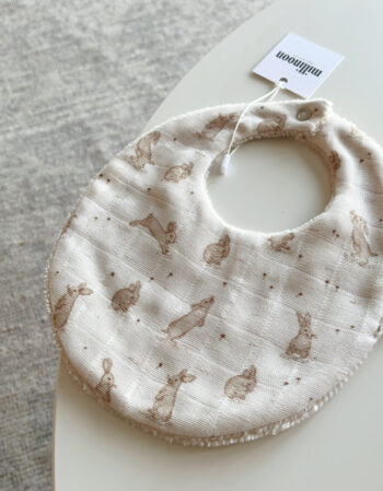 bavoir gaze bio - lapin