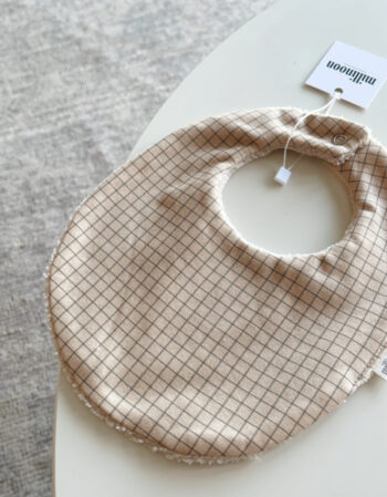 bavoir maille coton bio - petit carreau