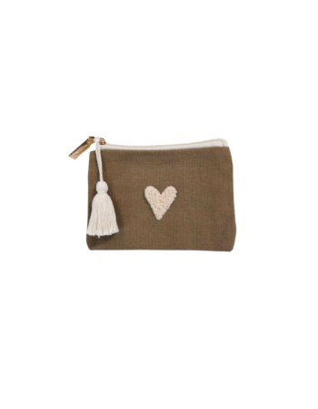 Porte-monnaie love - taupe