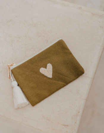 Porte-monnaie love - olive