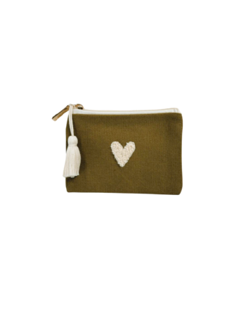 Porte-monnaie love - olive