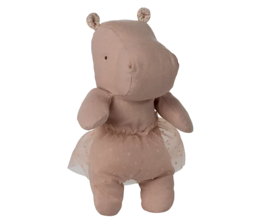 peluche – hippo avec jupe soft rose