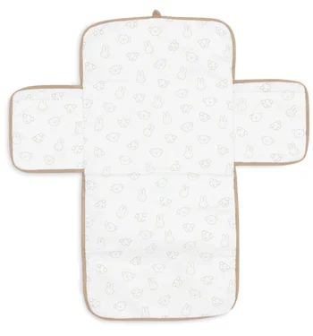miffy jacquard teddy biscuit - tapis à langer nomade