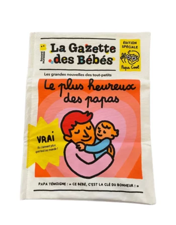livre bébé en tissu - gazette "le plus heureux des papas"