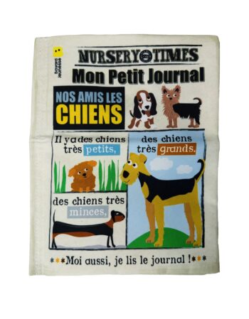 livre bébé en tissu - les chiens