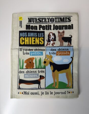 livre bébé en tissu - les chiens