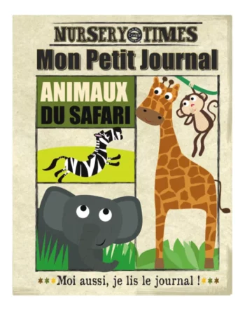 livre bébé en tissu - le safari