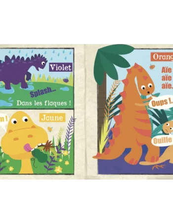 livre bébé en tissu - les dinosaures