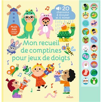 livre sonore - recueil de comptines pour jeux de doigts