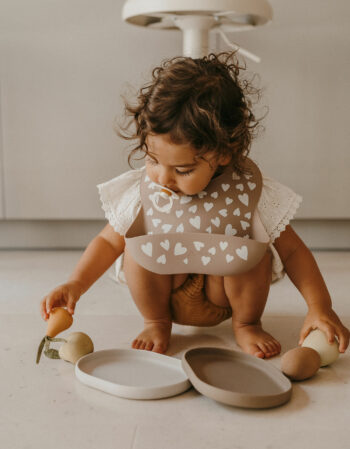 love taupe - bavoir en silicone