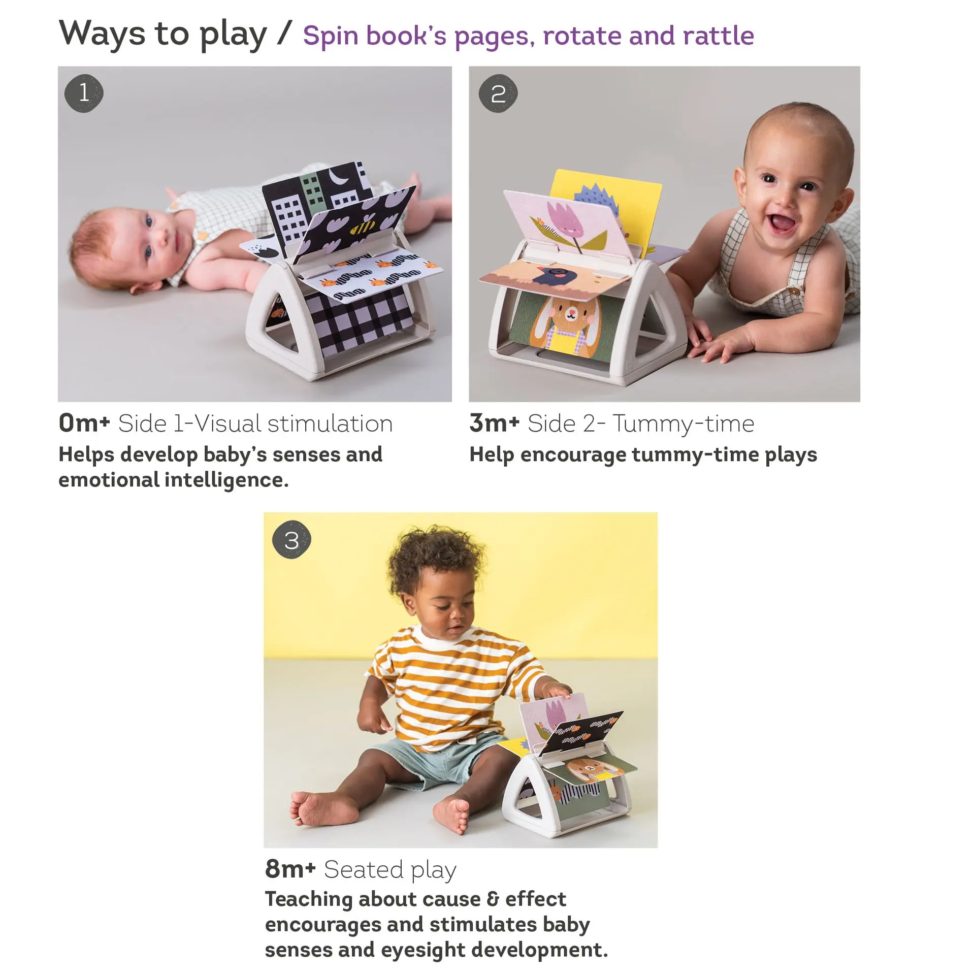 Tummy time spinning book #5